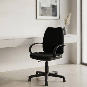 SILLA DE OFICINA ERGONÓMICA NEGRA