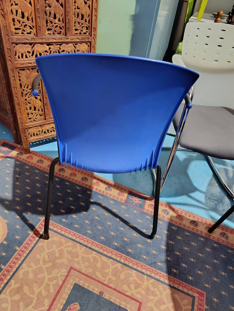 SILLA DE OFICINA FIJA AZUL - Imagen 5