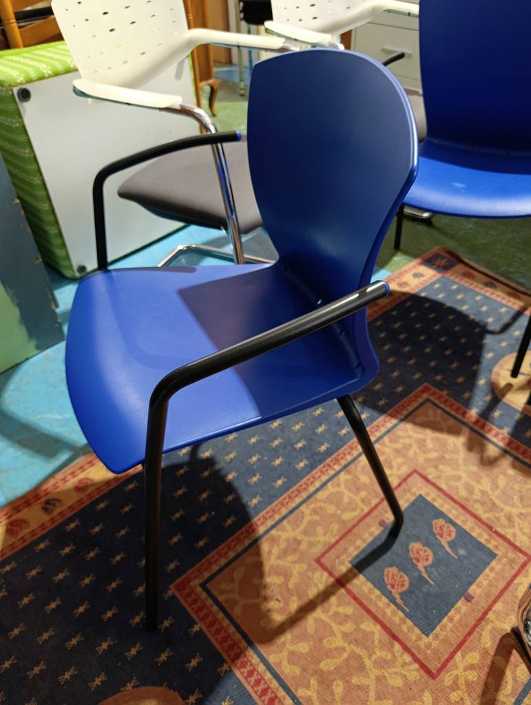 SILLA DE OFICINA FIJA AZUL - Imagen 6