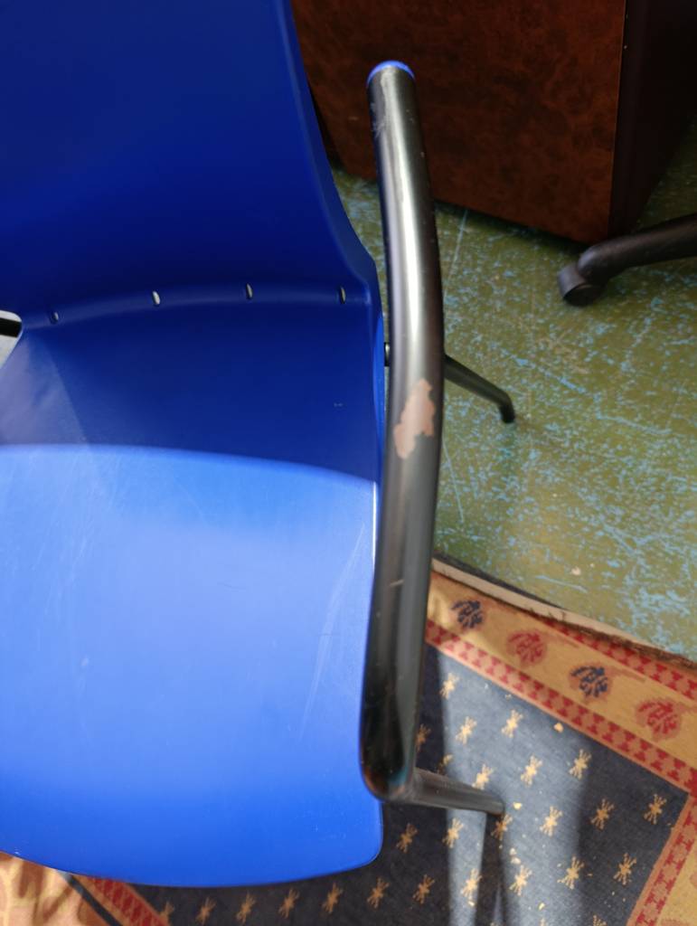 SILLA DE OFICINA FIJA AZUL - Imagen 8