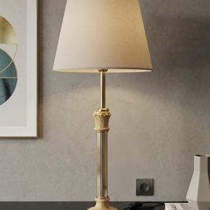 LÁMPARA DE MESA DORADA CLÁSICA