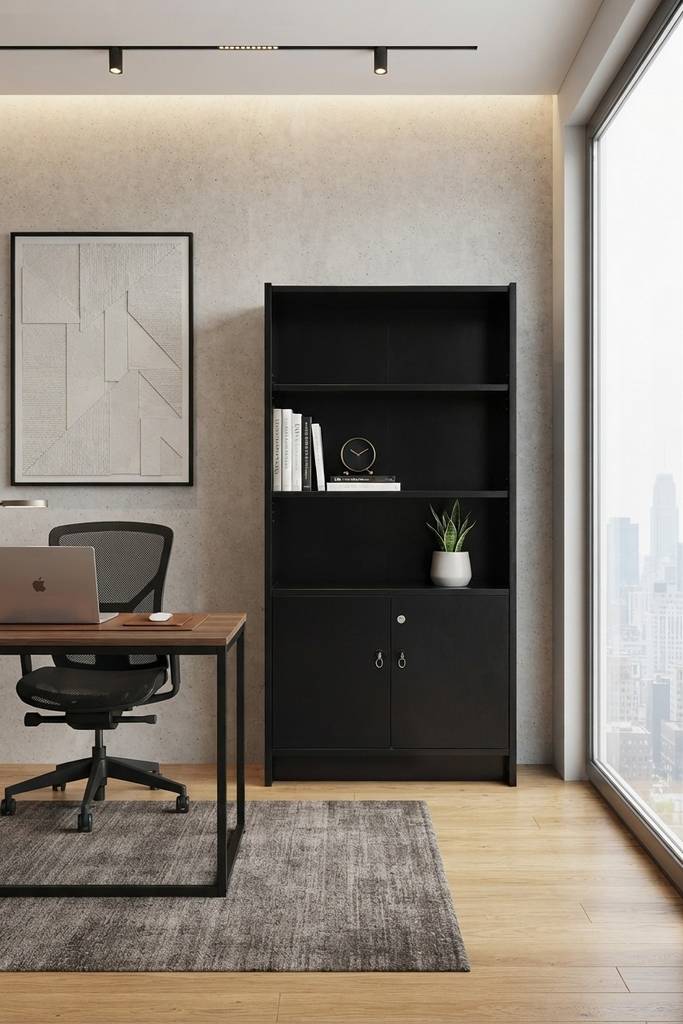 MUEBLE ESTANTERIA CON ARMARIO INFERIOR