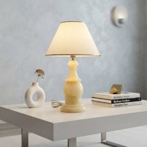LÁMPARA DE MESA VINTAGE ALABASTRO/ONIX