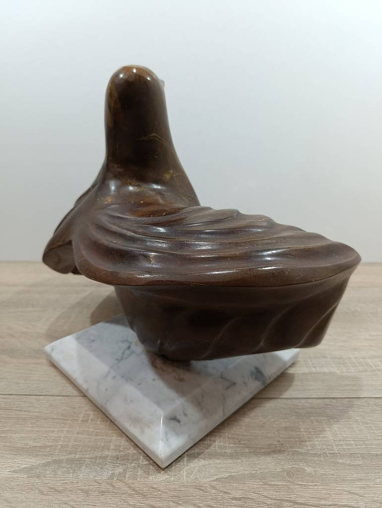 ESCULTURA DE AVE / MADERA TALLADA - Imagen 5