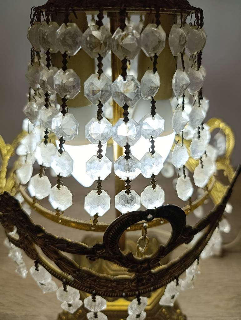 LÁMPARA VINTAGE LAGRIMAS DE CRISTAL - Imagen 3