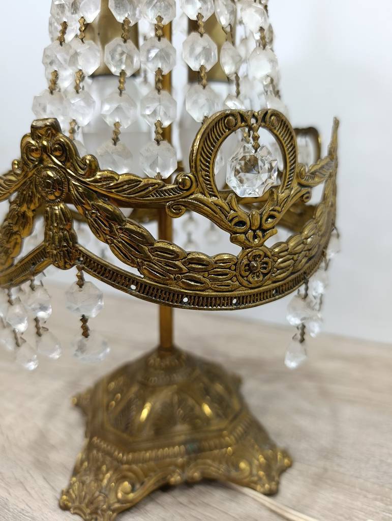 LÁMPARA VINTAGE LAGRIMAS DE CRISTAL - Imagen 7