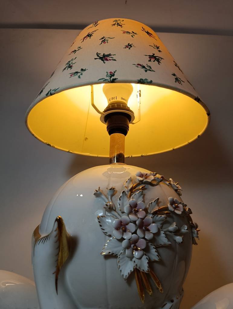 LÁMPARA VINTAGE DELFINES Y FLORES - Imagen 3