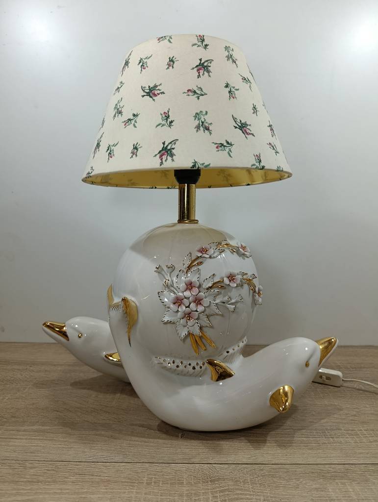 LÁMPARA VINTAGE DELFINES Y FLORES - Imagen 6