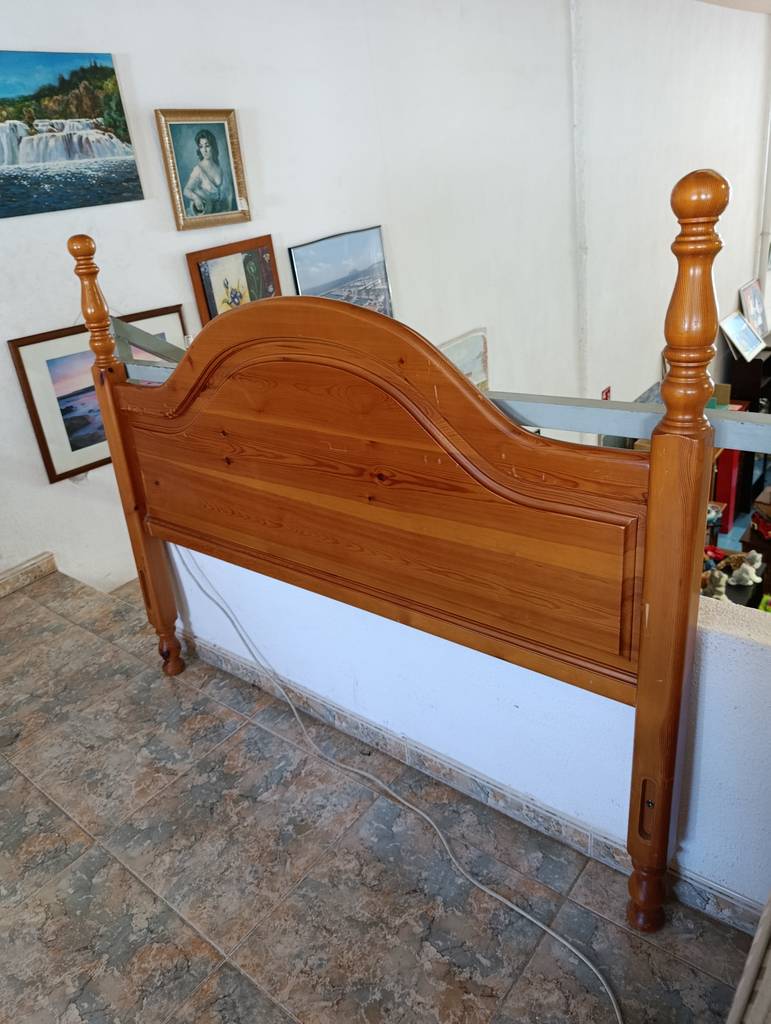 CABECERO MADERA DE PINO 135CM - Imagen 4