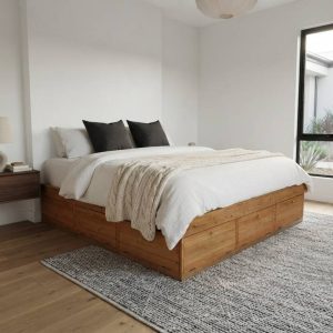 ESTRUCTURA DE CAMA CON CAJONES MADERA