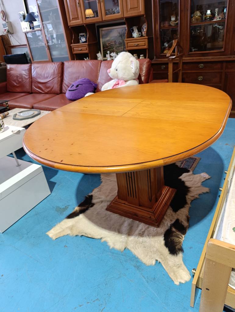 MESA COMEDOR EXTENSIBLE BASE PEDESTAL - Imagen 2