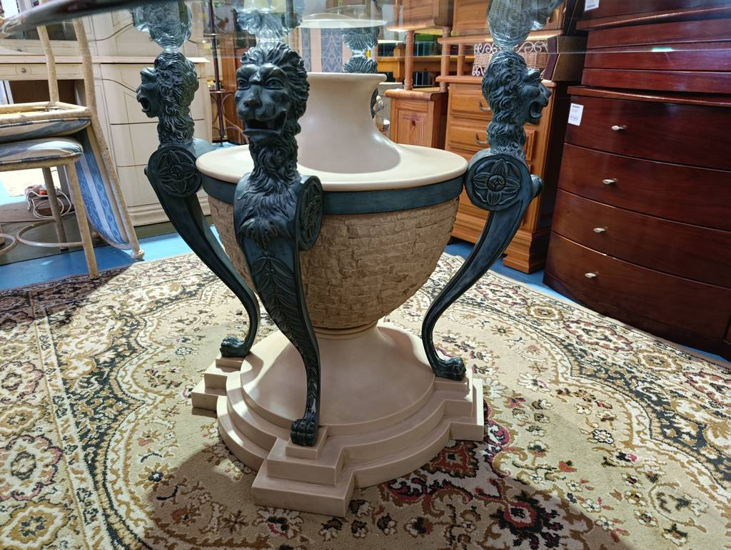 CONJUNTO COMEDOR SEÑORIAL CRISTAL Y 6 SILLAS - Imagen 3