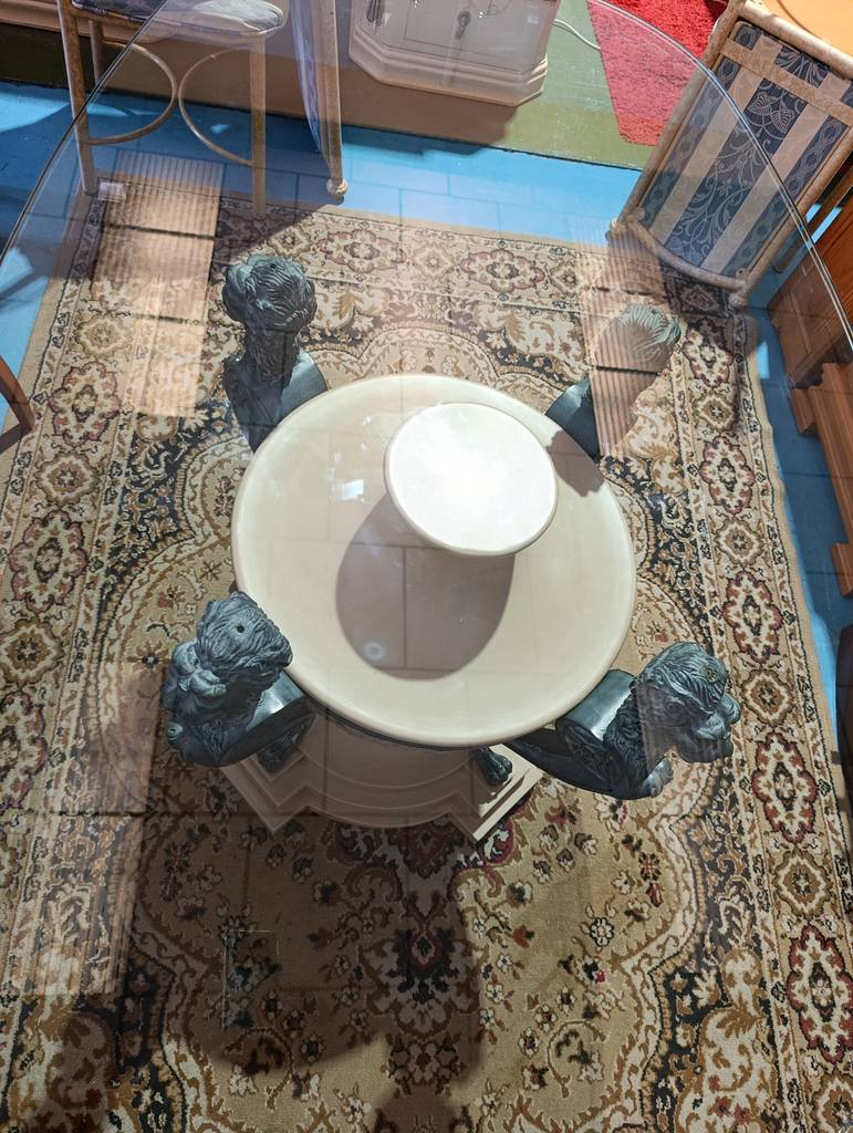 CONJUNTO COMEDOR SEÑORIAL CRISTAL Y 6 SILLAS - Imagen 4