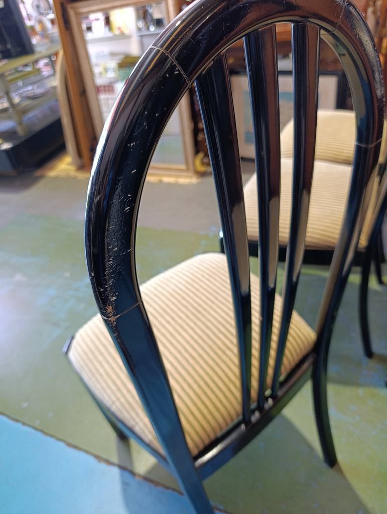JUEGO DE 6 SILLAS DE COMEDOR NEGRAS - Imagen 6