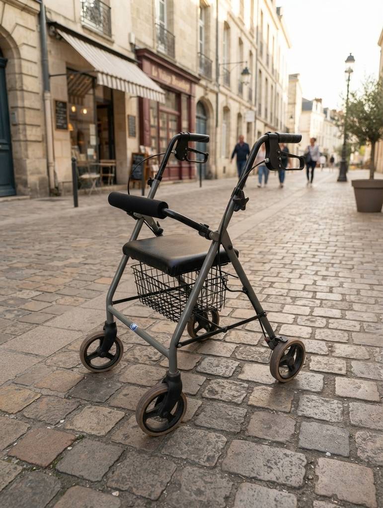 ANDADOR CON ASIENTO Y CESTA ROLLATOR