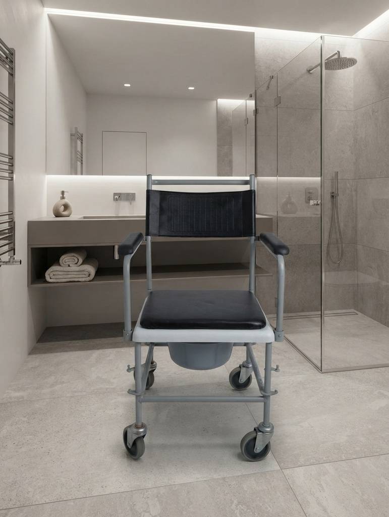 SILLA DE DUCHA / WC INCORPORADO Y RUEDAS