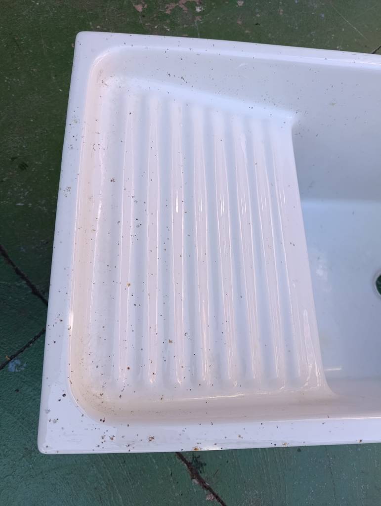 FREGADERO LAVADERO DE CERÁMICA BLANCO - Imagen 6