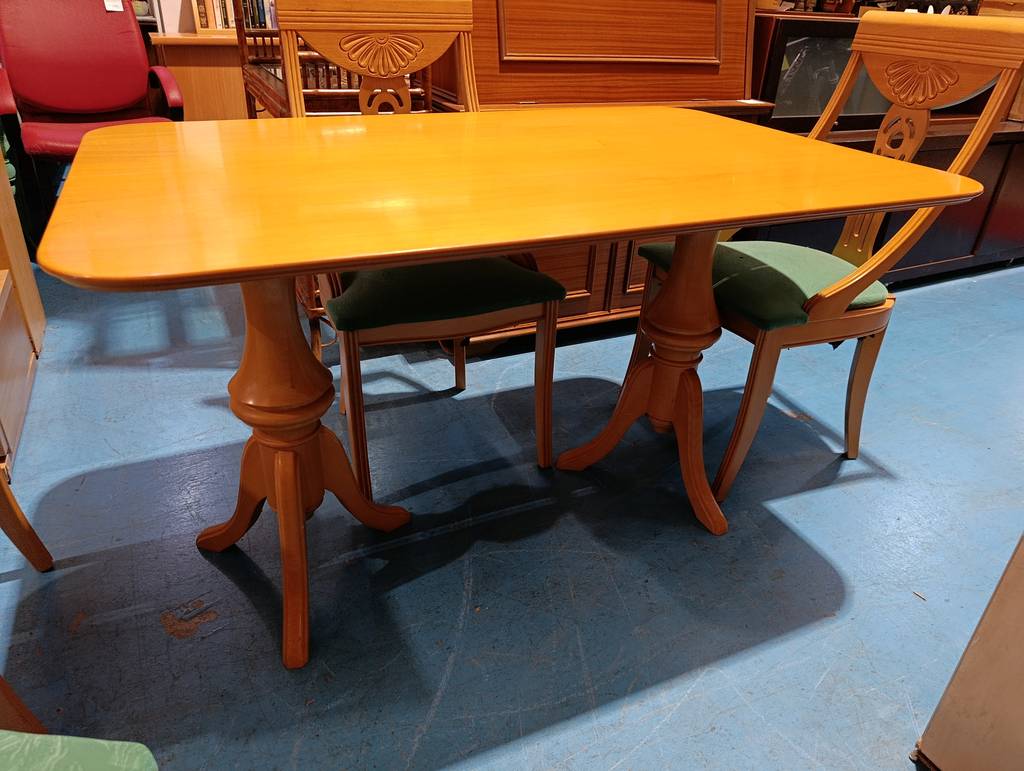COMEDOR CLÁSICO LIBRO Y 4 SILLAS MADERA - Imagen 3
