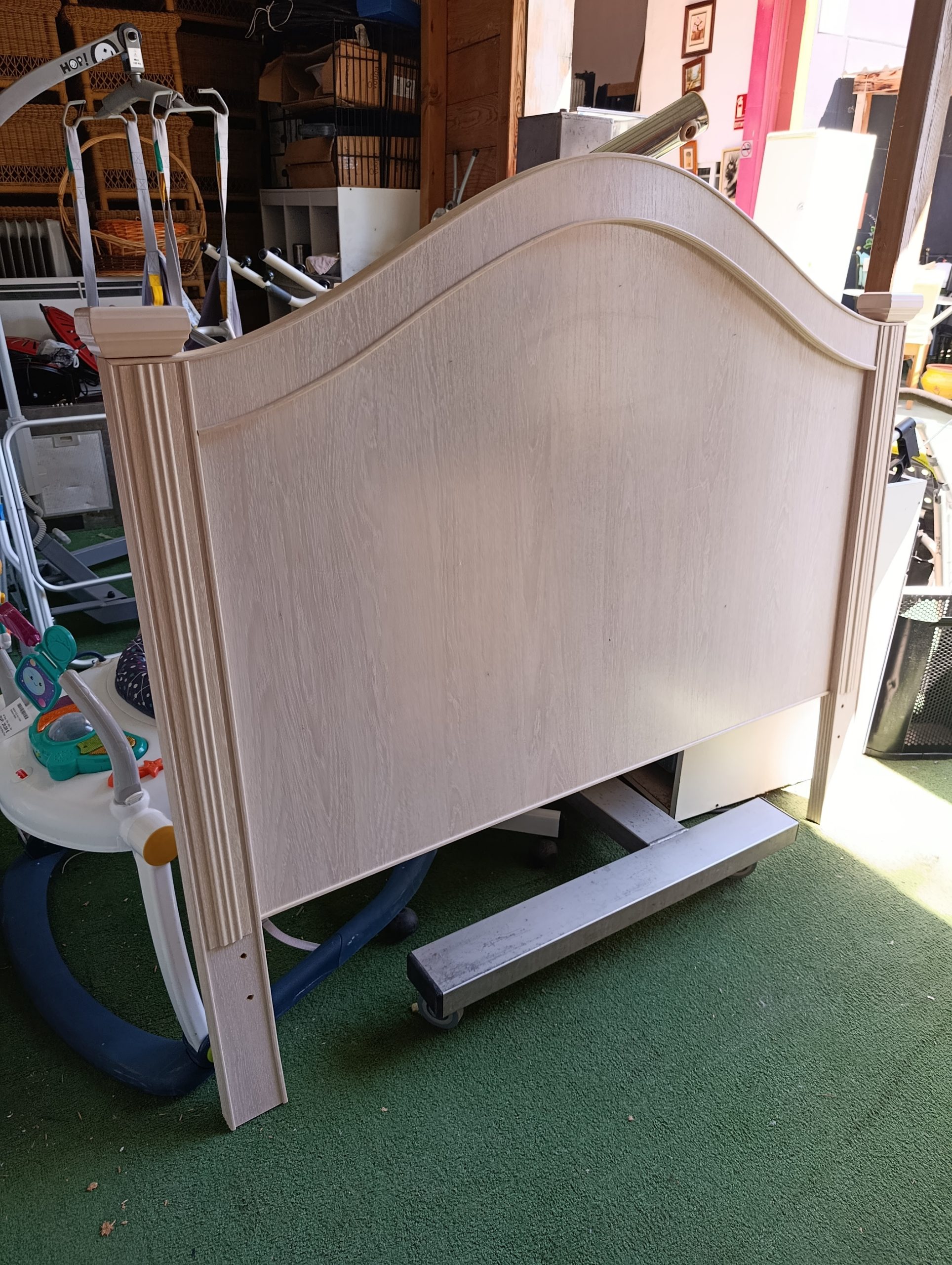 CABECERO MADERA CLARO 145x128CM - Imagen 3