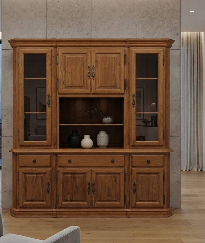 MUEBLE DE SALÓN BOISSERIE MADERA MACIZA
