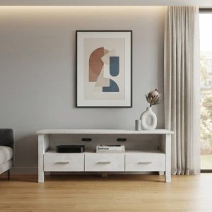 MUEBLE TV BLANCO CON CAJONES