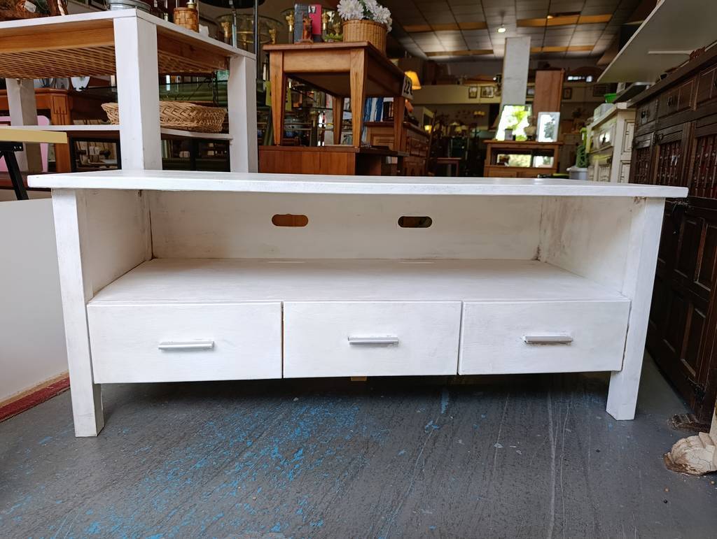 MUEBLE TV BLANCO CON CAJONES - Imagen 2