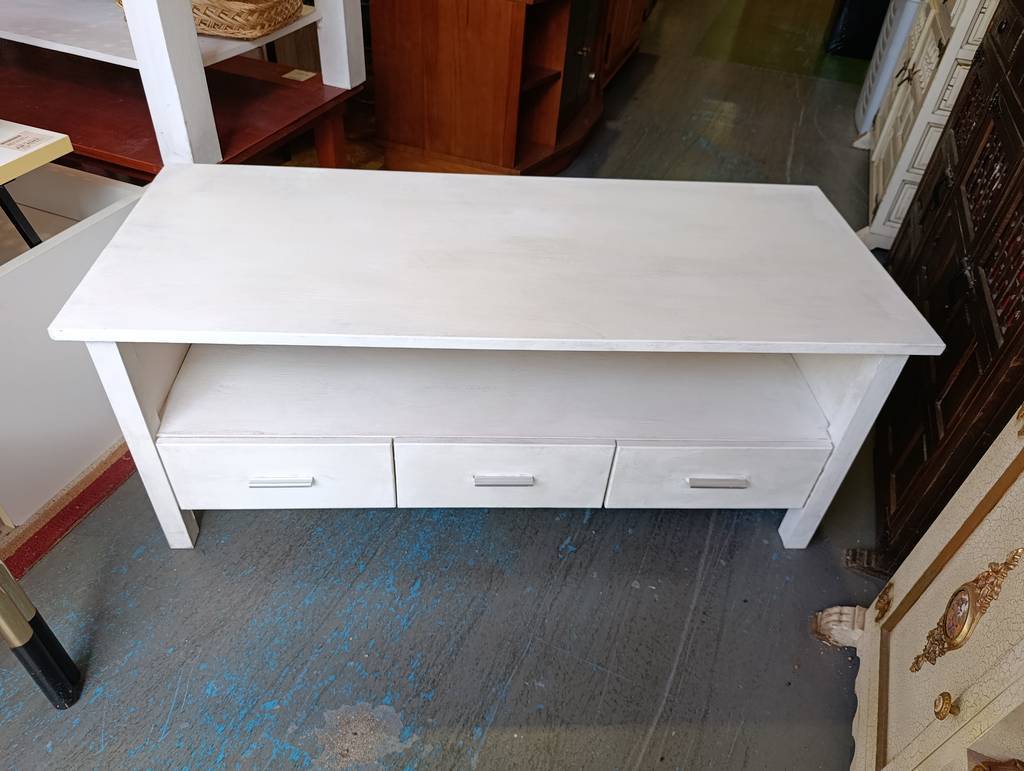 MUEBLE TV BLANCO CON CAJONES - Imagen 3