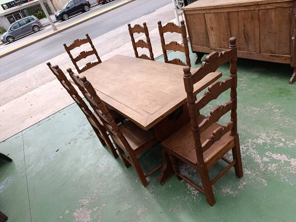 COMEDOR RUSTICO CON 6 SILLAS - Imagen 2