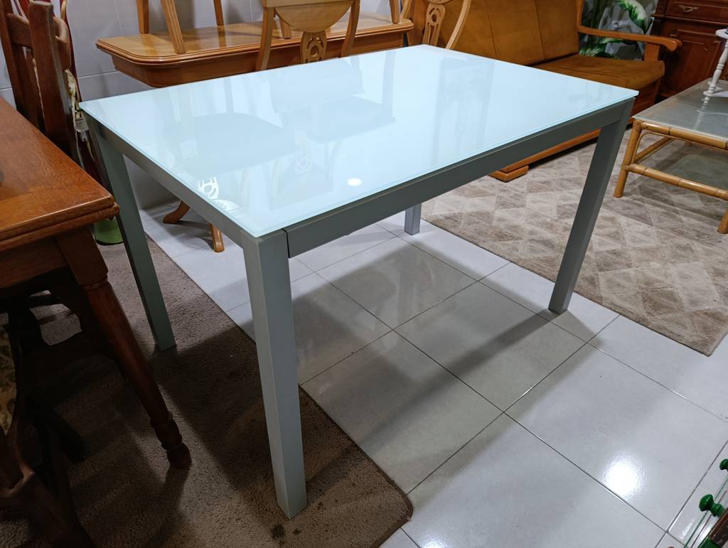 MESA COMEDOR EXTENSIBLE CRISTAL TEMPLADO - Imagen 5