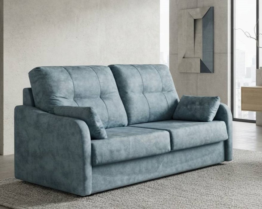 SOFÁ CAMA 3 PLAZAS VERDE ESTILO ITALIANO
