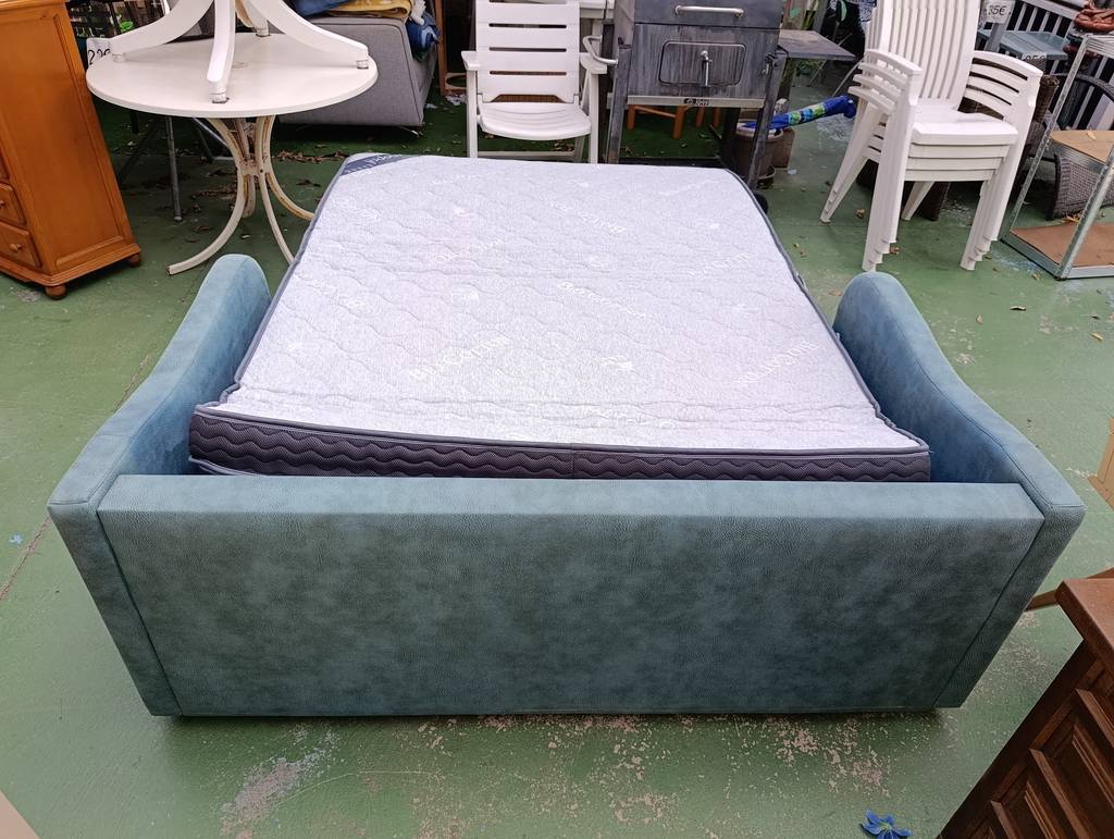 SOFÁ CAMA 3 PLAZAS VERDE ESTILO ITALIANO - Imagen 5